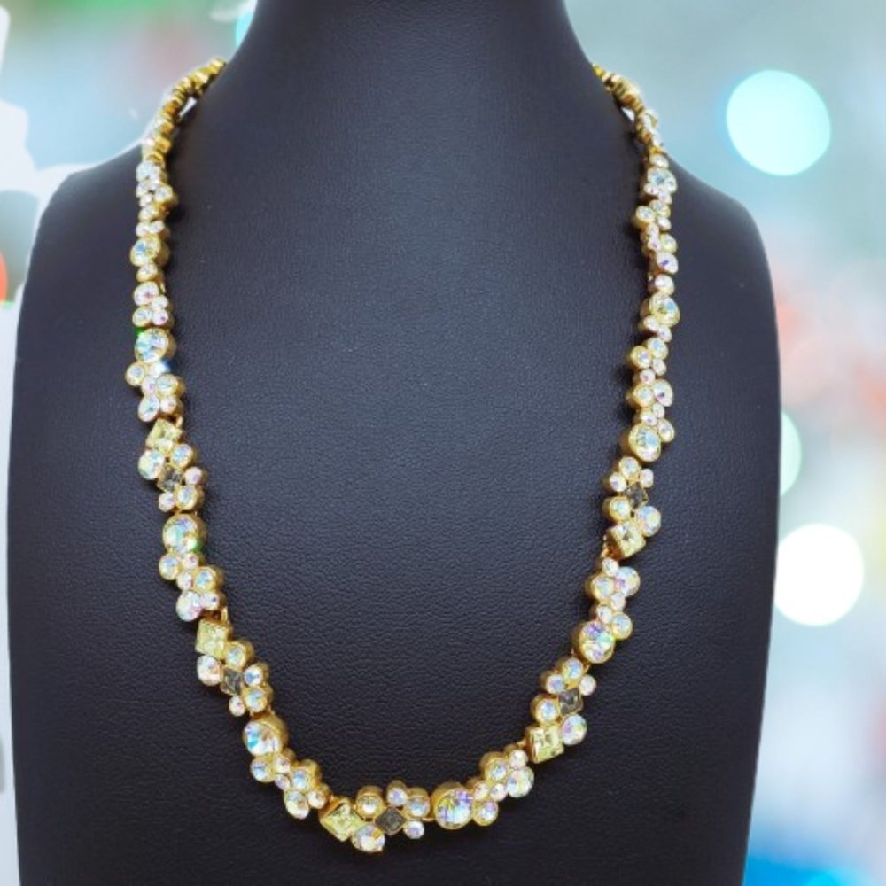 Givenchy GORGEOUS Multi-Color Adjustable Chain Gold Toned Necklace